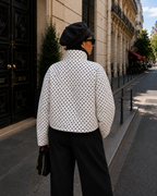 Polka Dot Cropped Jacket