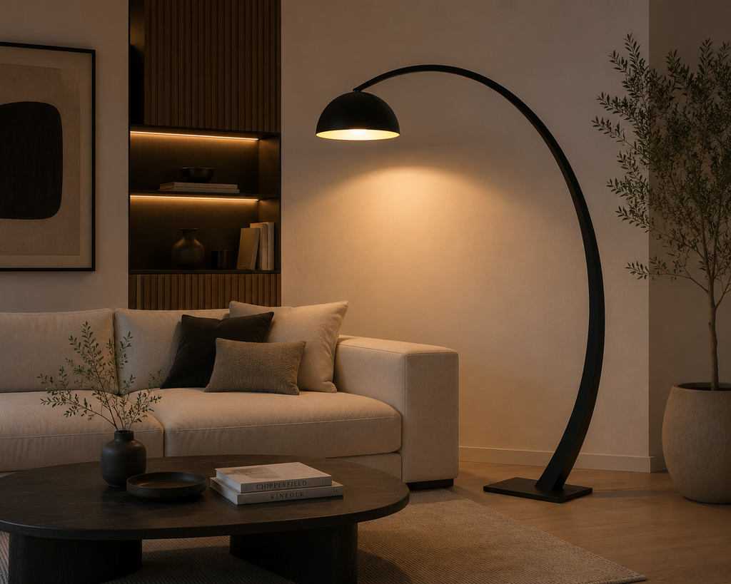 Modern Arc Floor Lamp – Minimalist Statement Lighting