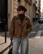 Oversized Faux Leather Jacket