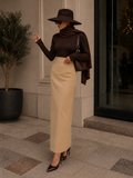 Beige Skirt Set