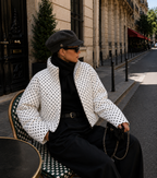 Polka Dot Cropped Jacket