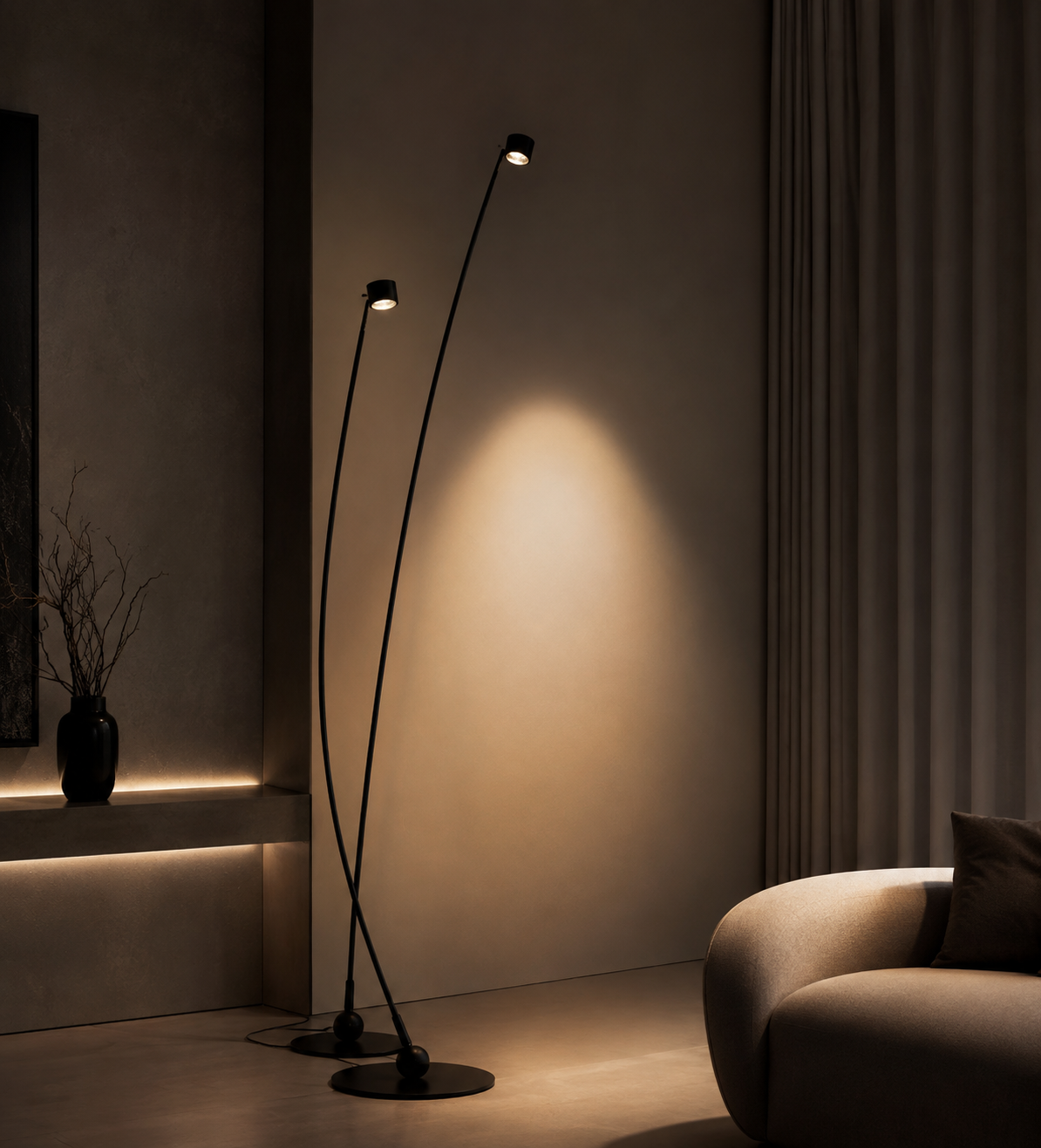Sampei Floor Lamp Designer LED Vertical Light for Living Room & Bedroom
