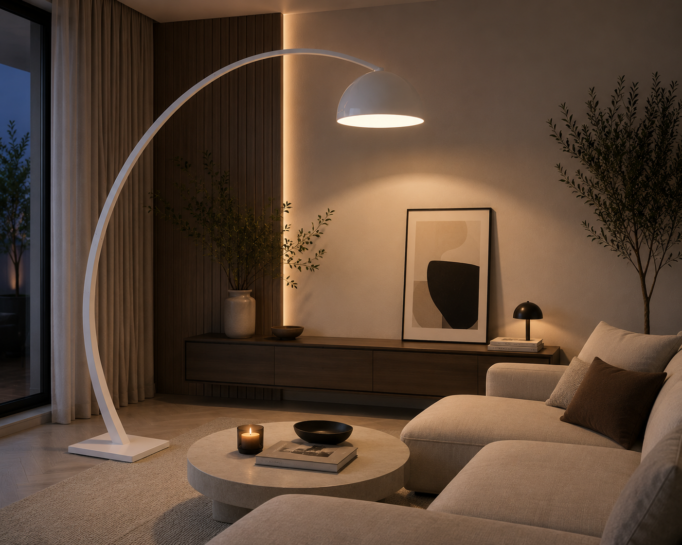 Modern Arc Floor Lamp – Minimalist Statement Lighting