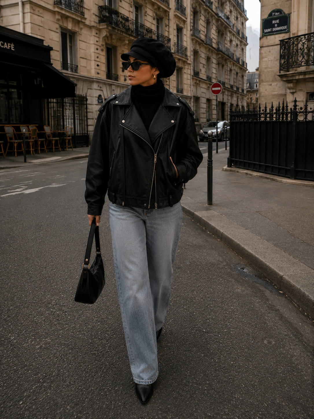 Oversized Faux Leather Jacket