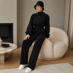 Brown Zip-Up Jumpsuit