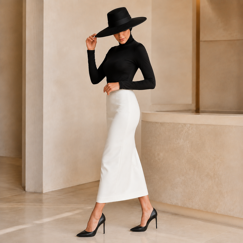 White Pencil Skirt
