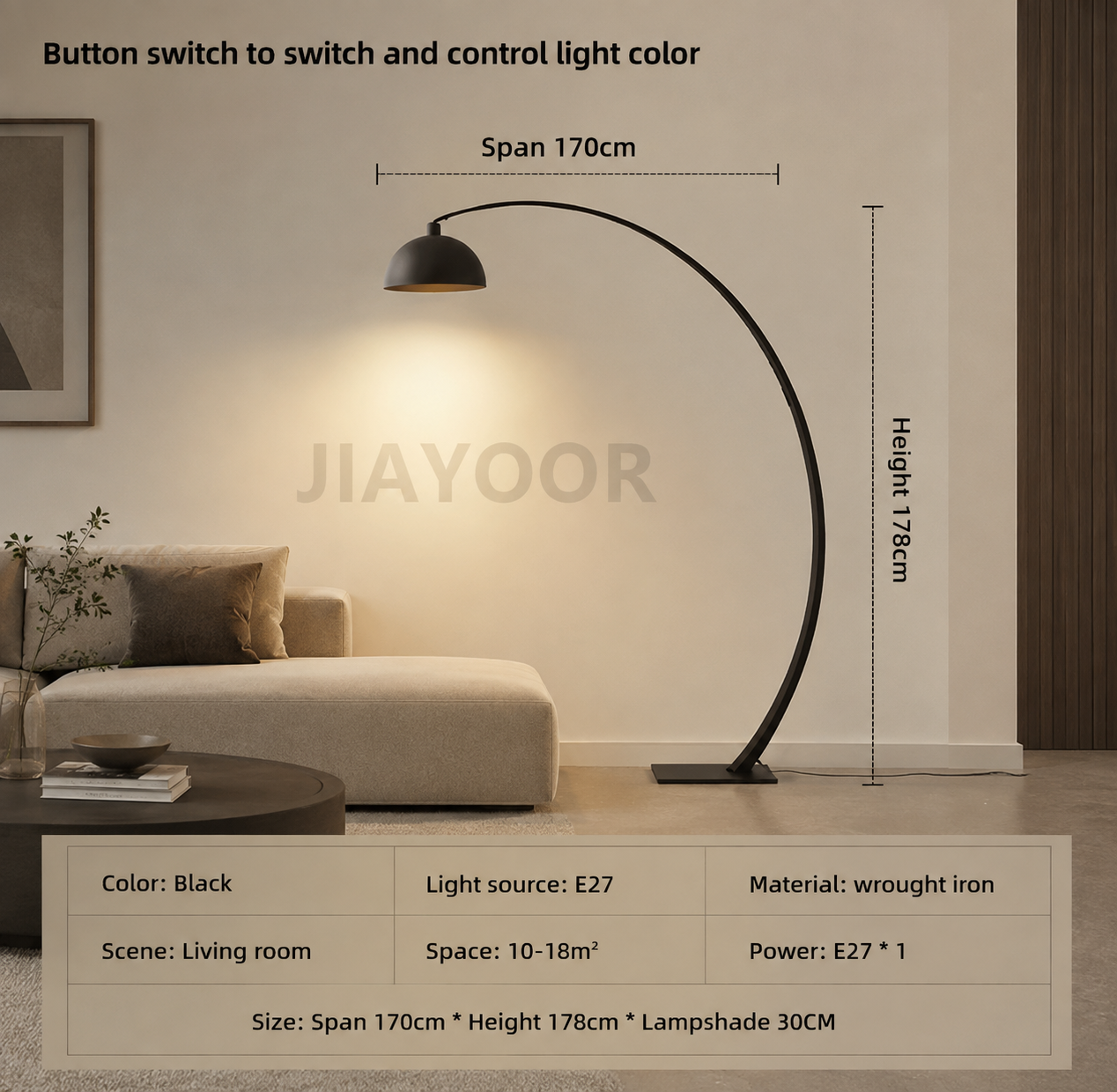 Modern Arc Floor Lamp – Minimalist Statement Lighting