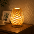 Bamboo Table Lamp Japandi Bedside Ambient Light