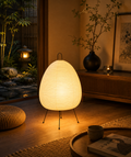 Japanese Paper Floor Lamp Japandi Warm Ambient Light