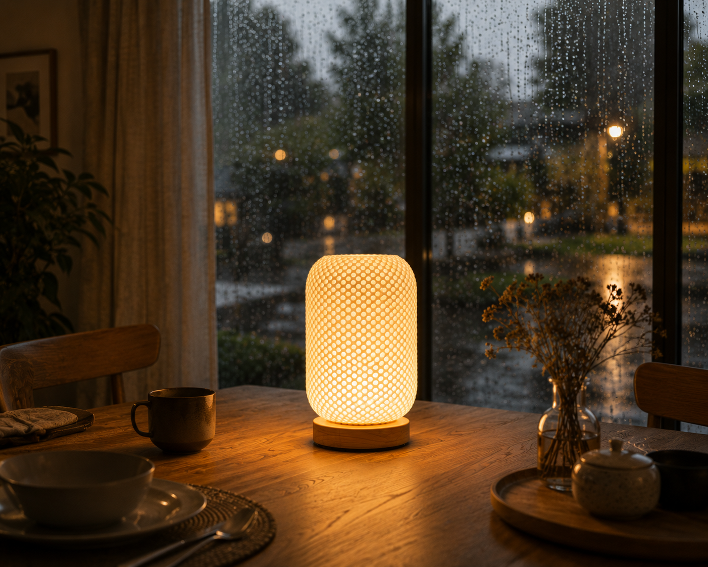 Modern Ambient Table Lamp 3 Color LED Bedside Light