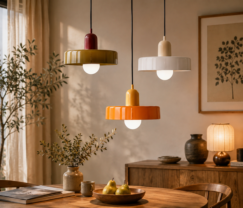 Nordic Glass Pendant Light | Modern Bauhaus Ceiling Lamp