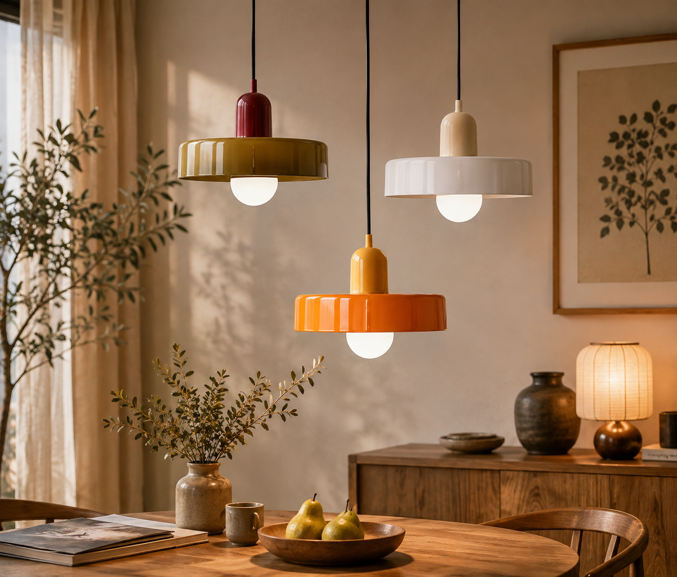 Nordic Glass Pendant Light | Modern Bauhaus Ceiling Lamp