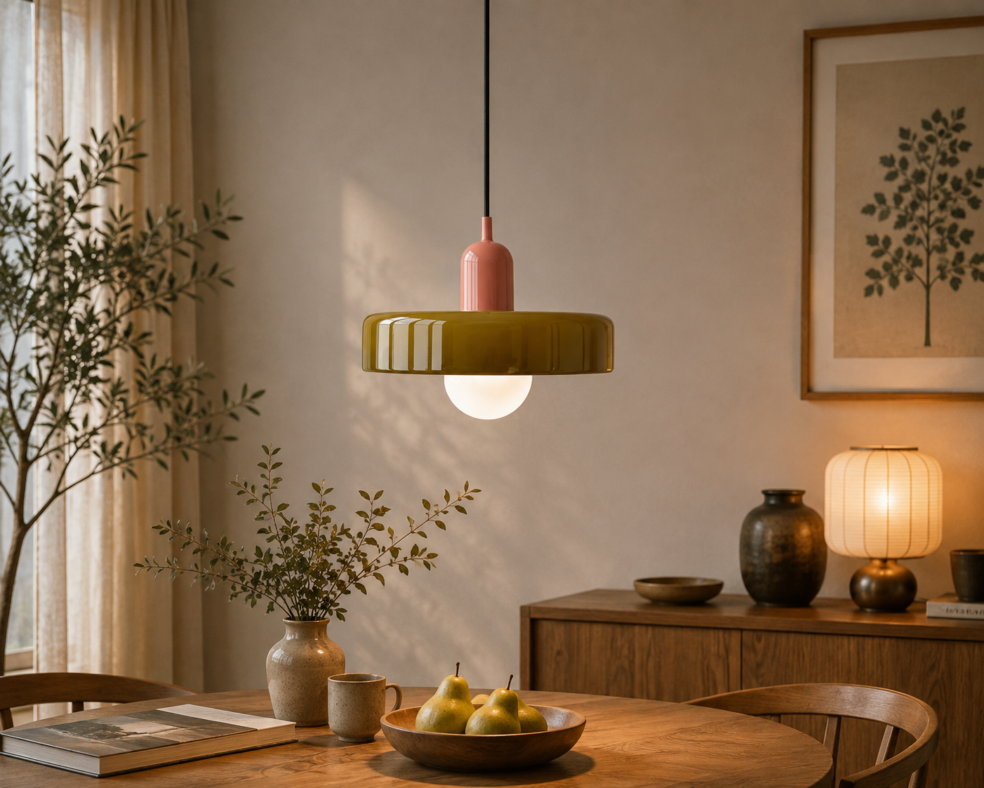 Nordic Glass Pendant Light | Modern Bauhaus Ceiling Lamp