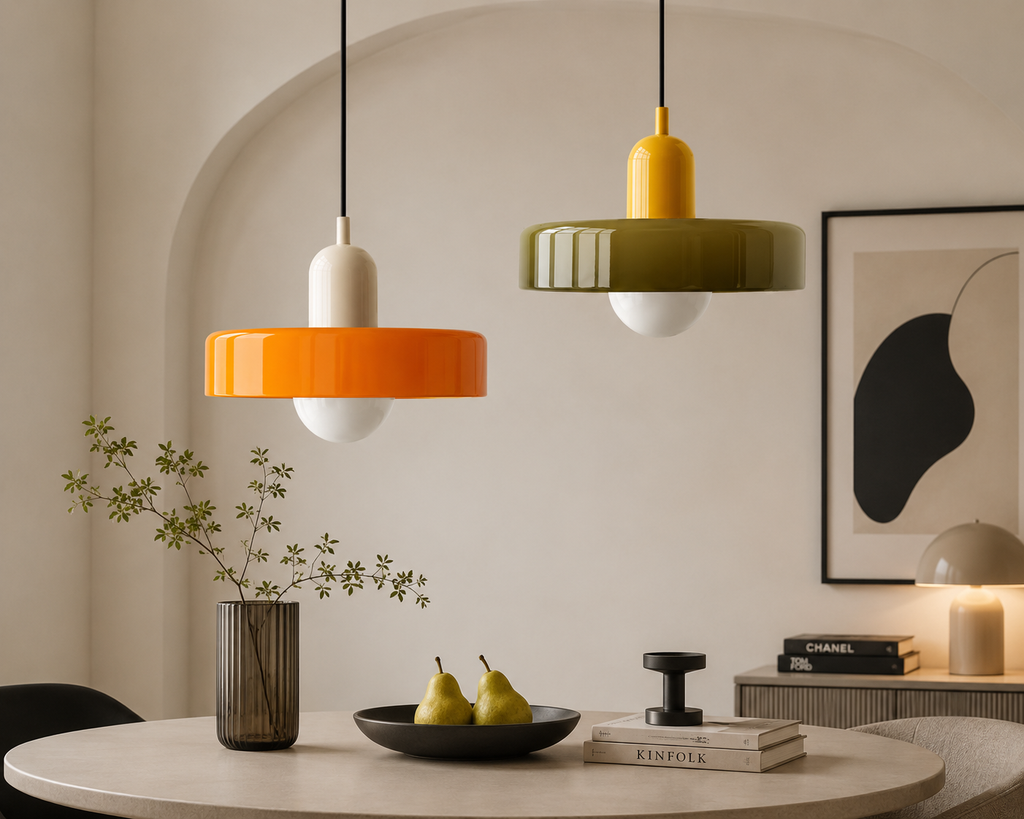 Nordic Glass Pendant Light | Modern Bauhaus Ceiling Lamp