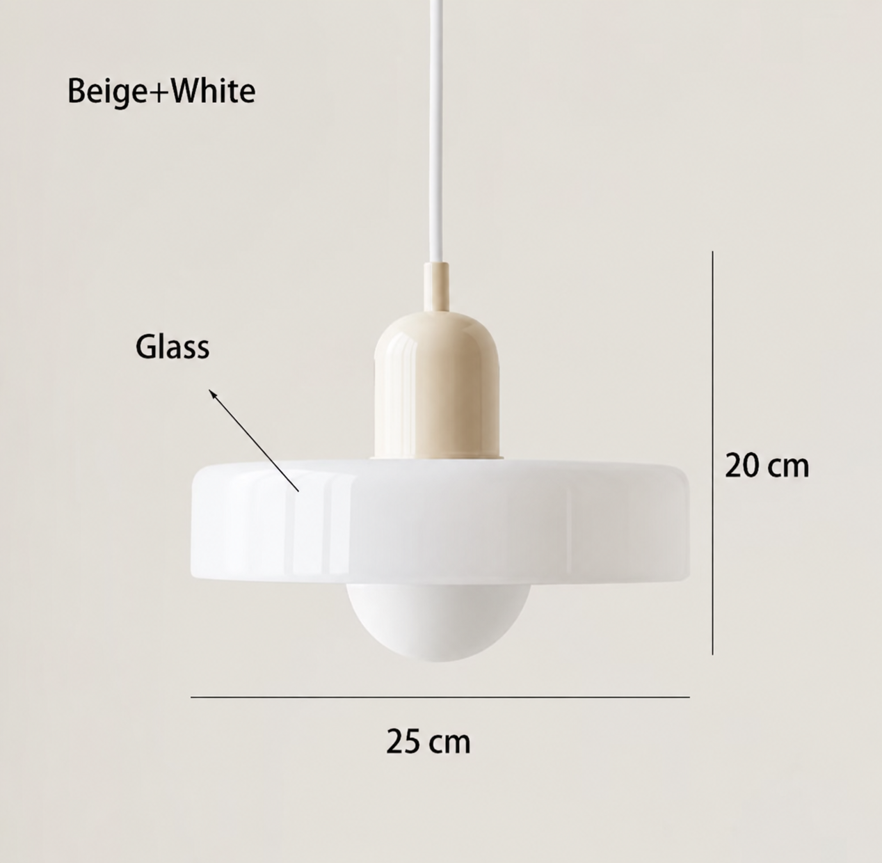 Nordic Glass Pendant Light | Modern Bauhaus Ceiling Lamp