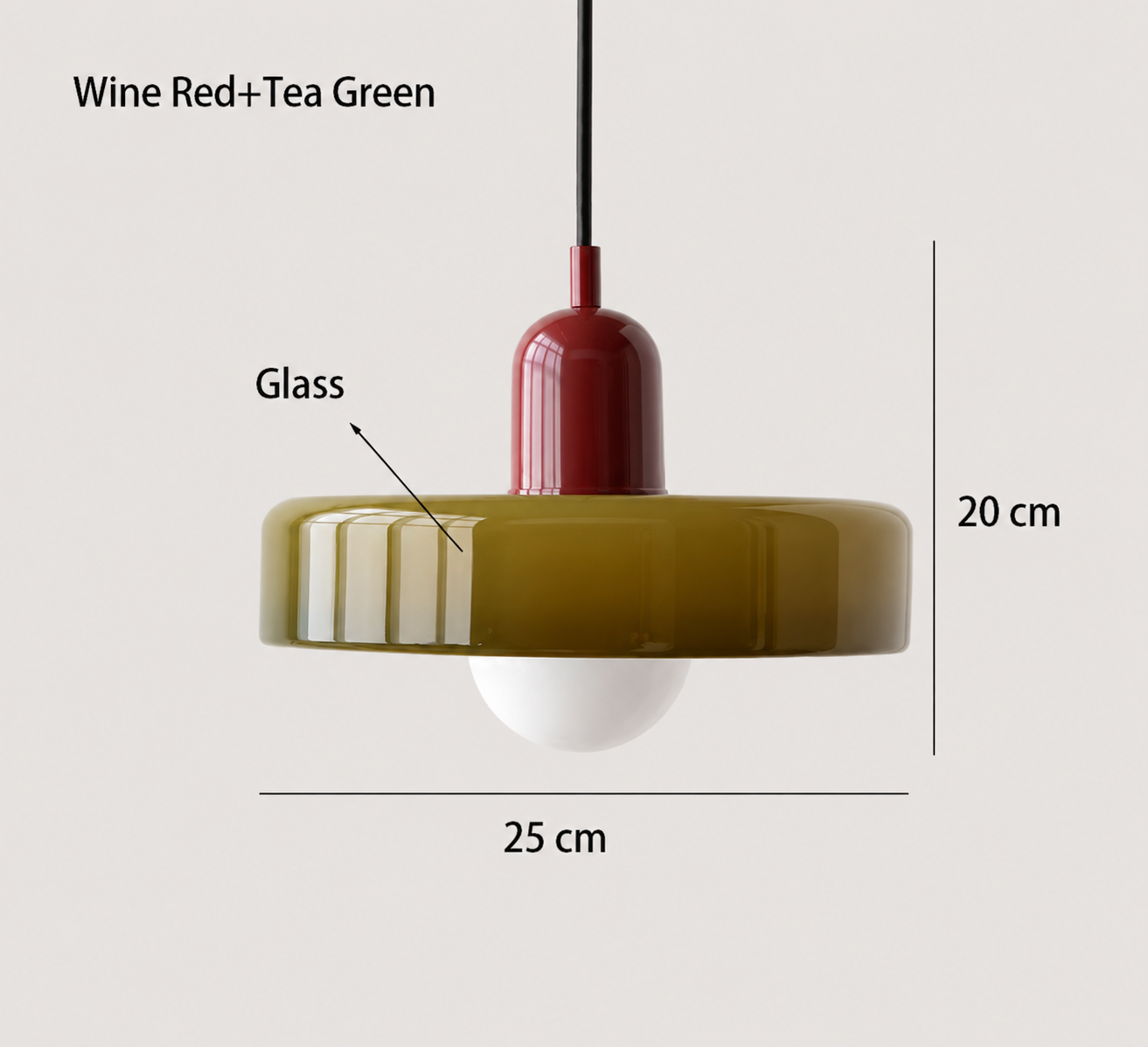 Nordic Glass Pendant Light | Modern Bauhaus Ceiling Lamp