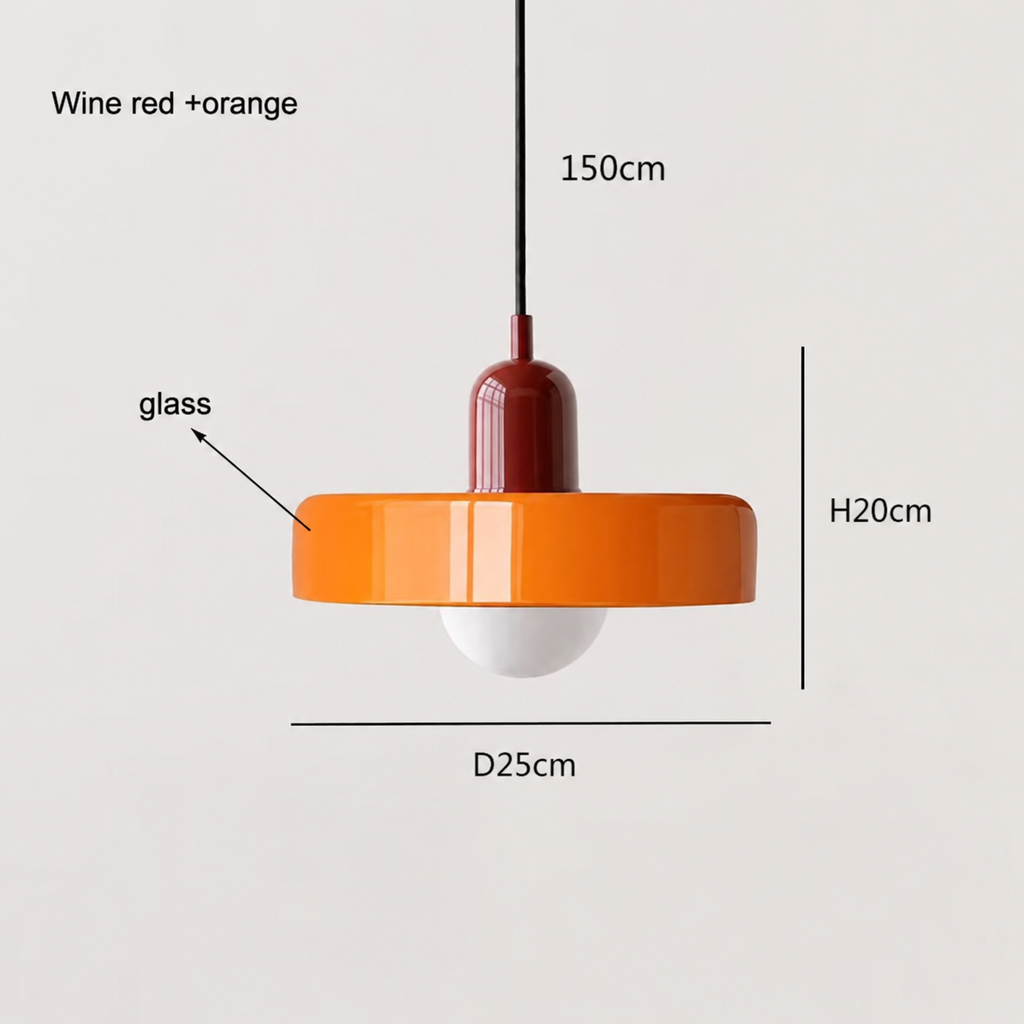 Nordic Glass Pendant Light | Modern Bauhaus Ceiling Lamp