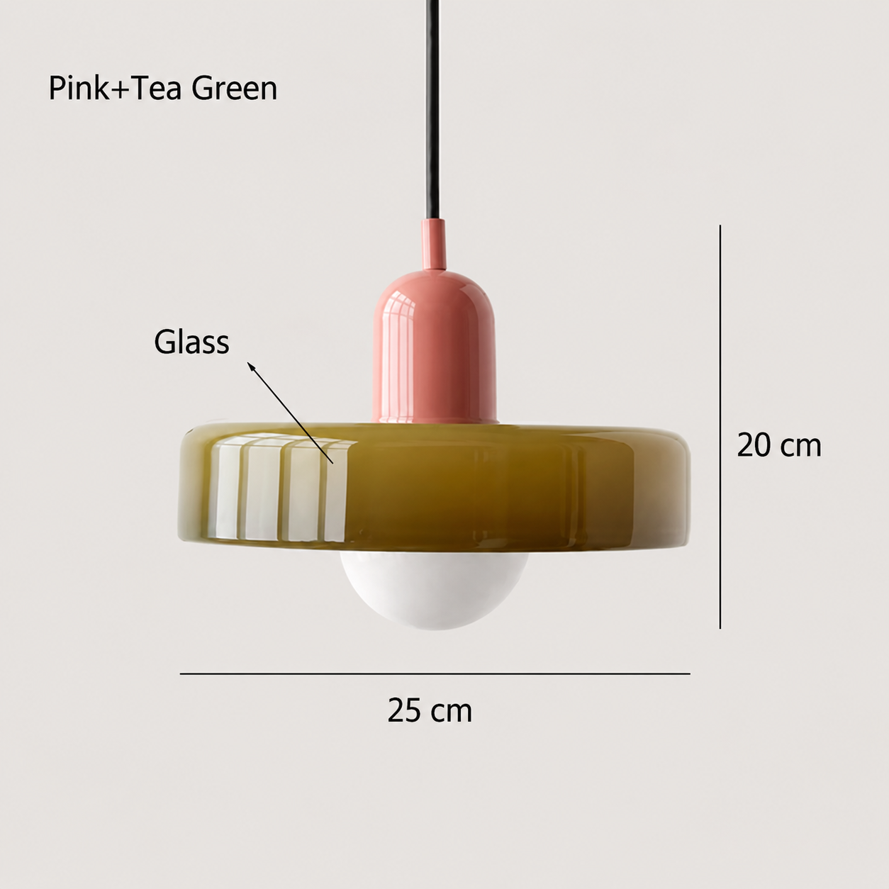 Nordic Glass Pendant Light | Modern Bauhaus Ceiling Lamp