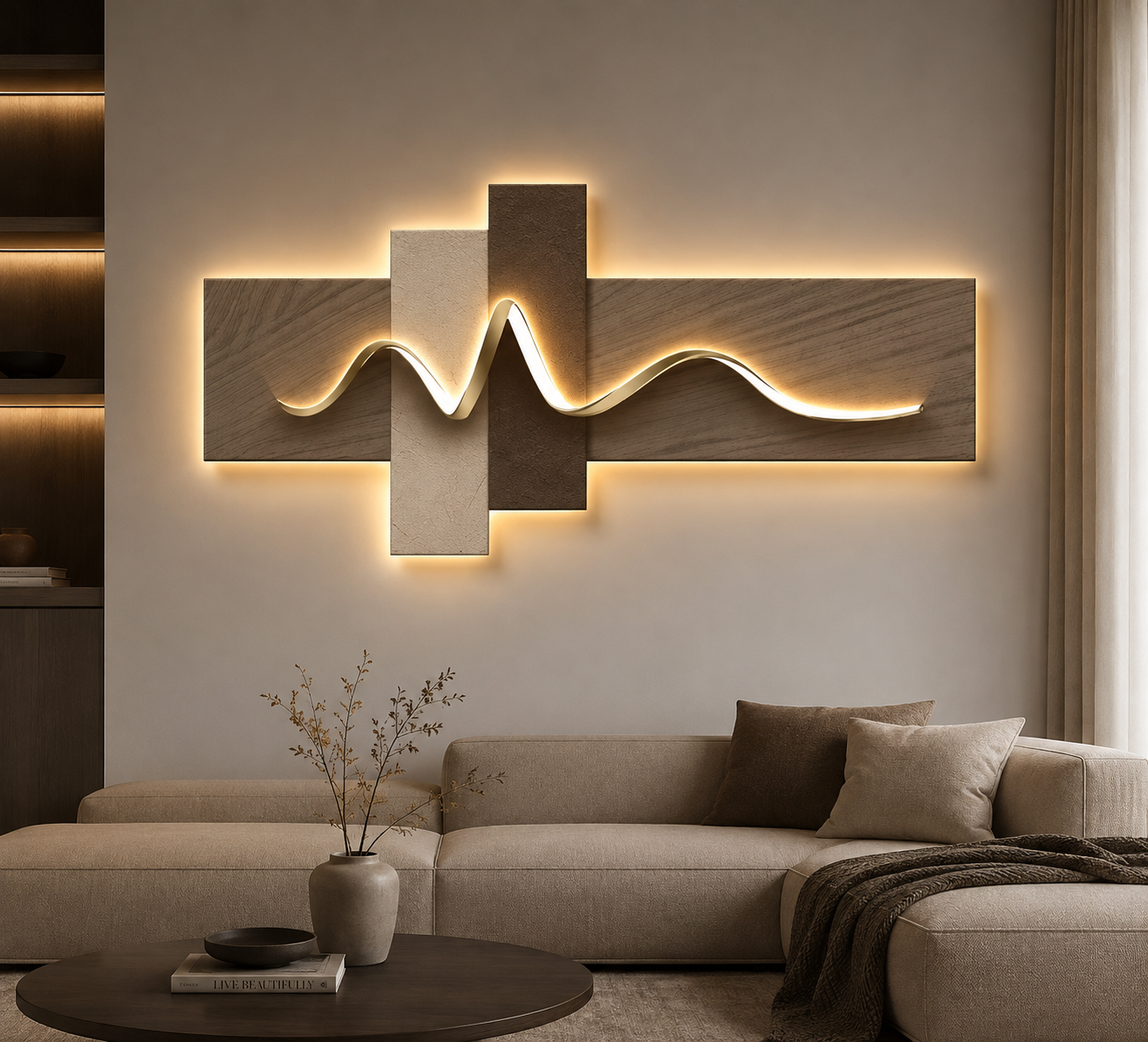 LED Wall Art Light Wabi Sabi Ambient Wall Decor