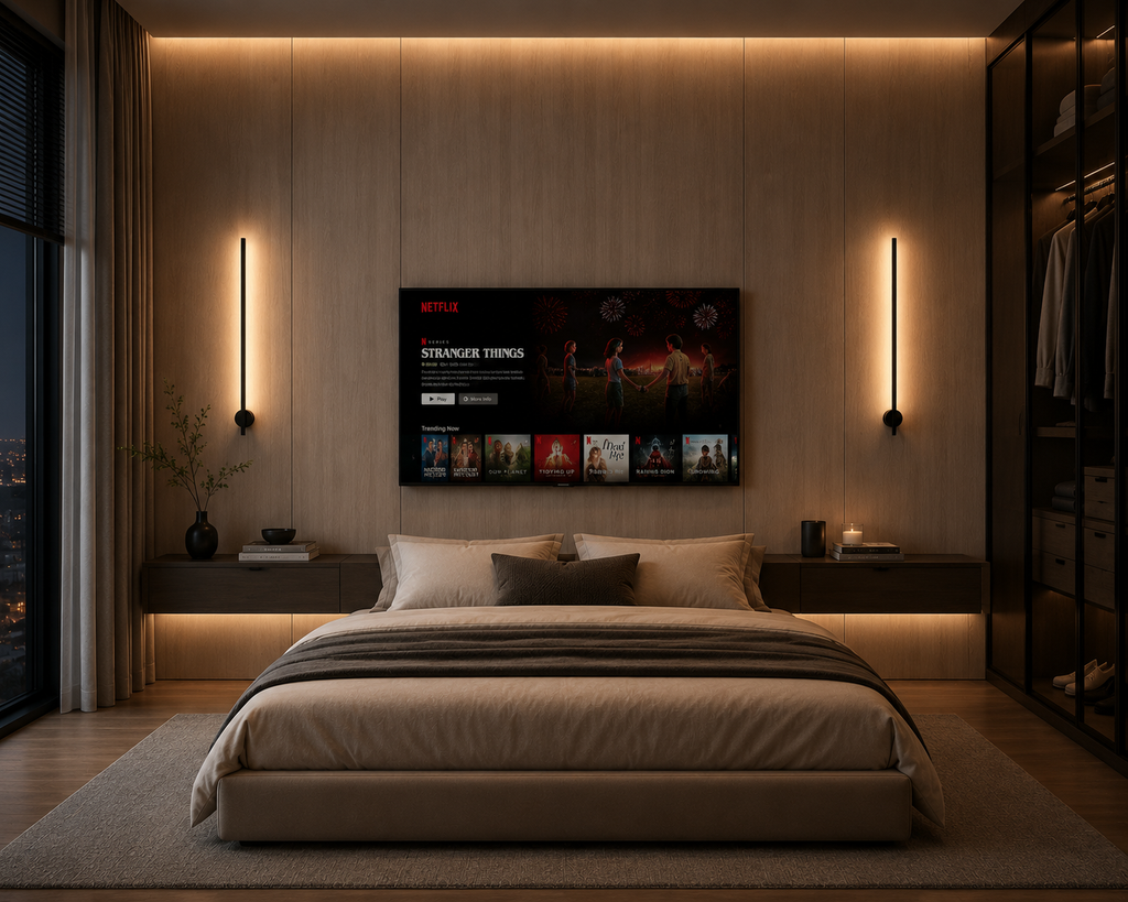 Minimalist Linear LED Wall Light Modern Black Wall Sconce