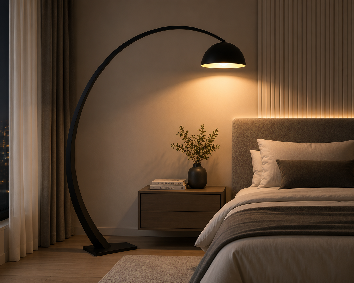 Modern Arc Floor Lamp – Minimalist Statement Lighting