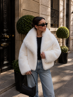 Women’s Luxury Faux Fur Coat – Oversized Fluffy Winter Jacket