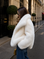 Women’s Luxury Faux Fur Coat – Oversized Fluffy Winter Jacket