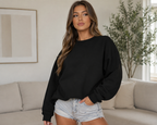 Women's Oversized Crewneck Sweatshirt – Soft Casual Pullover