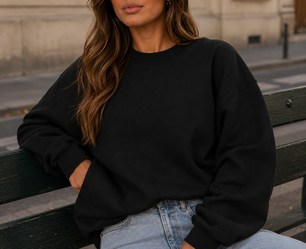 Women's Oversized Crewneck Sweatshirt – Soft Casual Pullover