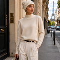 Merino Wool Mock Neck Sweater