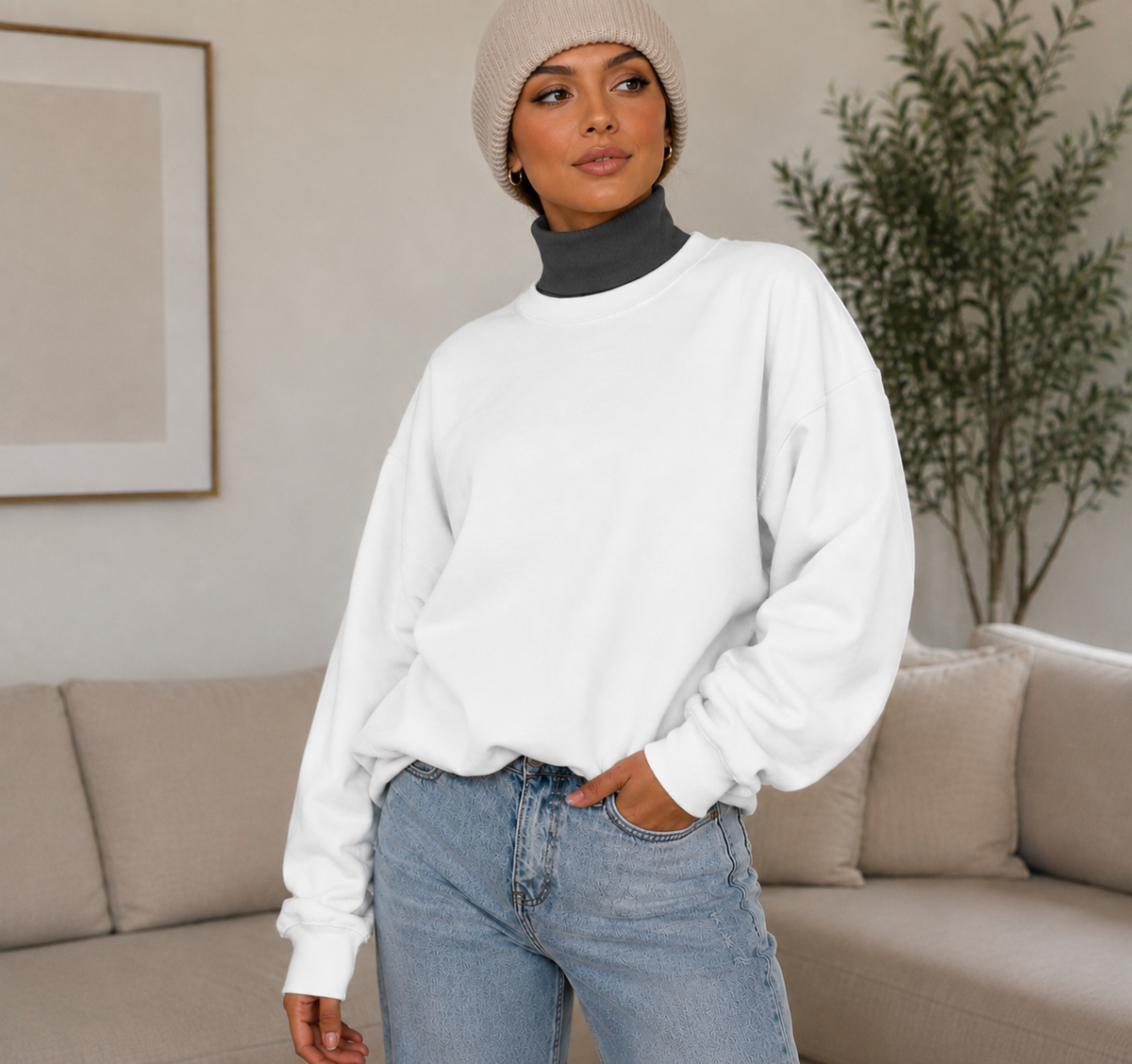 Oversized Crewneck Sweatshirt