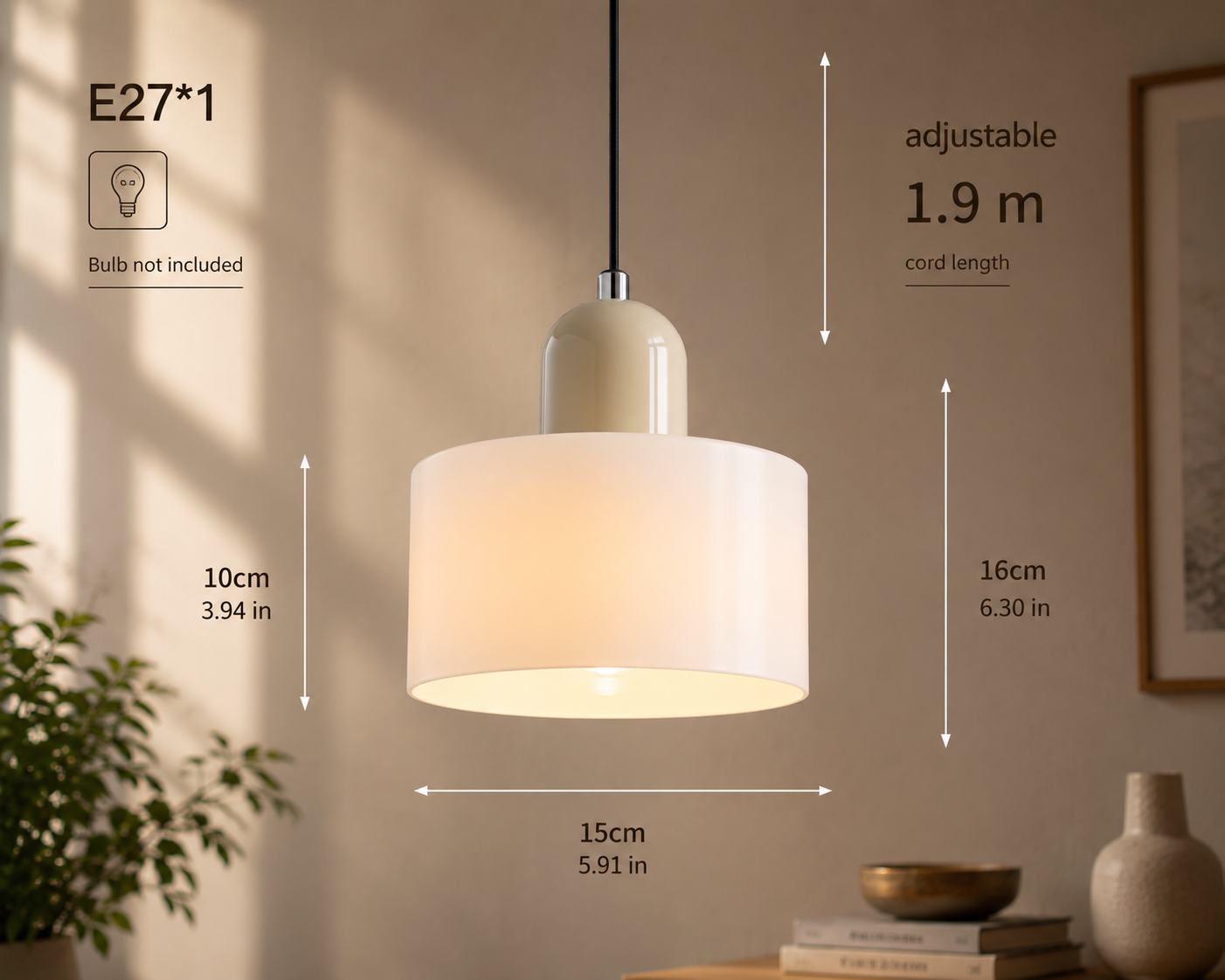 Nordic Glass Pendant Light – Modern Colorful Hanging Lamp