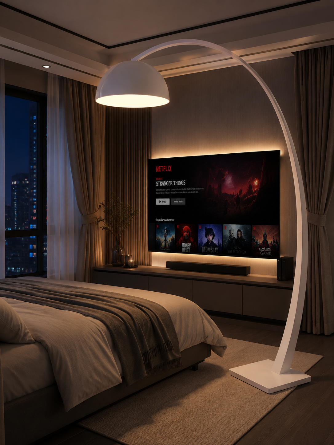 Modern Arc Floor Lamp – Minimalist Statement Lighting