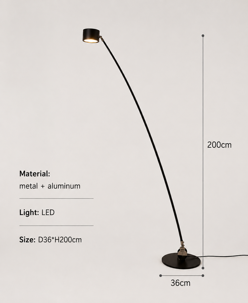 Sampei Floor Lamp Designer LED Vertical Light for Living Room & Bedroom