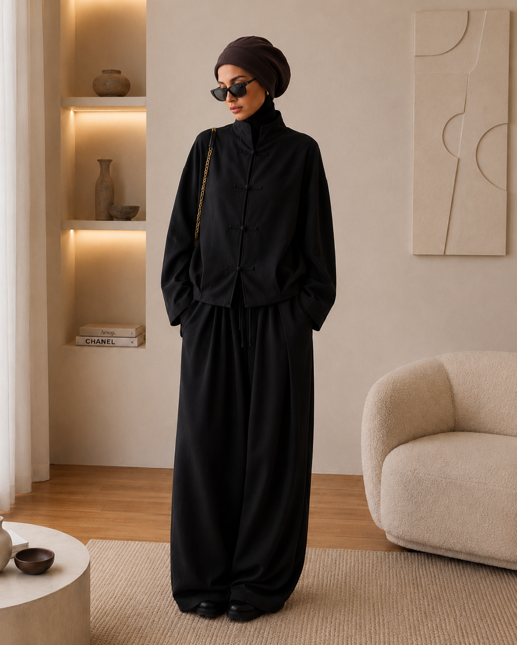 High Neck Two-Piece Set