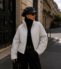 Polka Dot Cropped Jacket