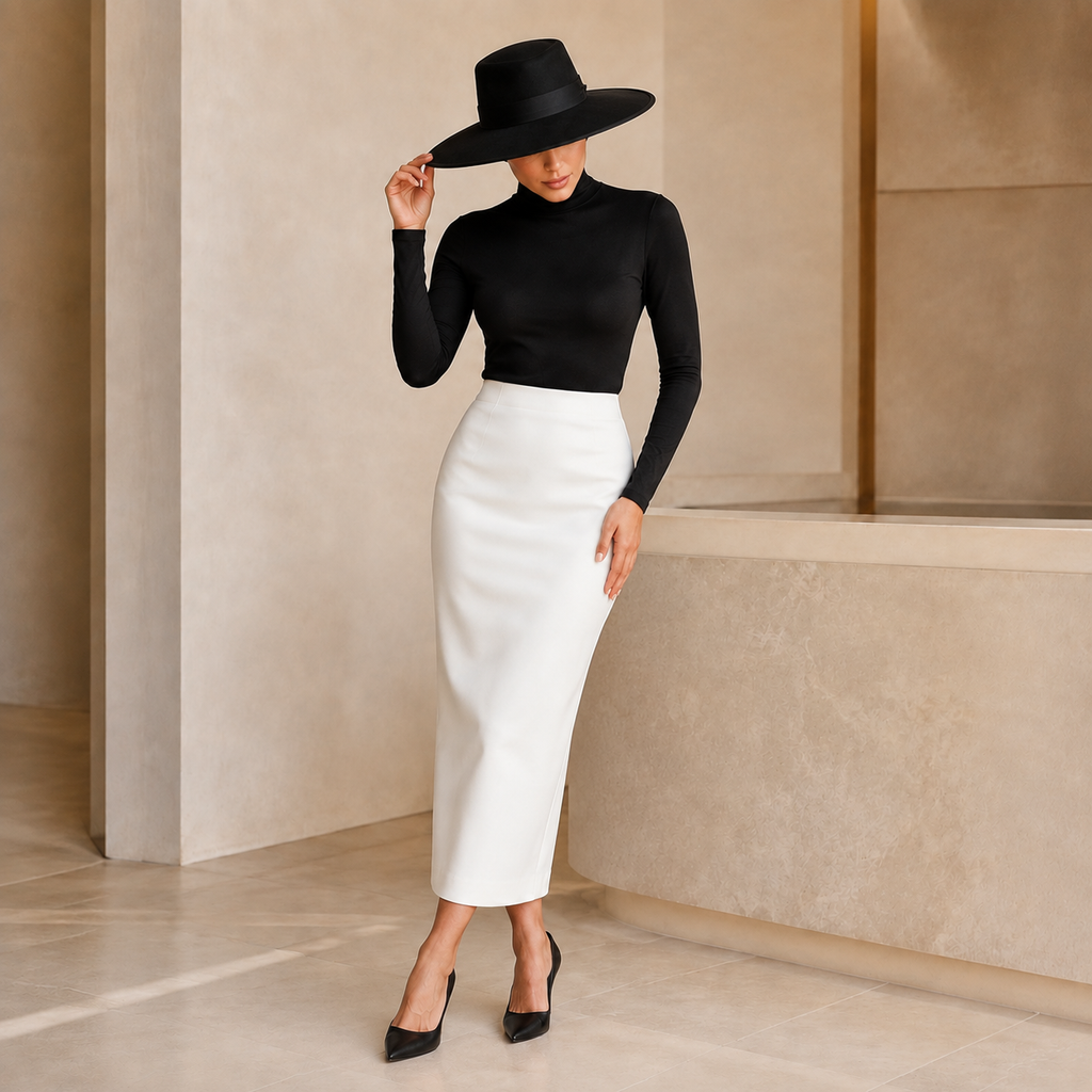 White Pencil Skirt