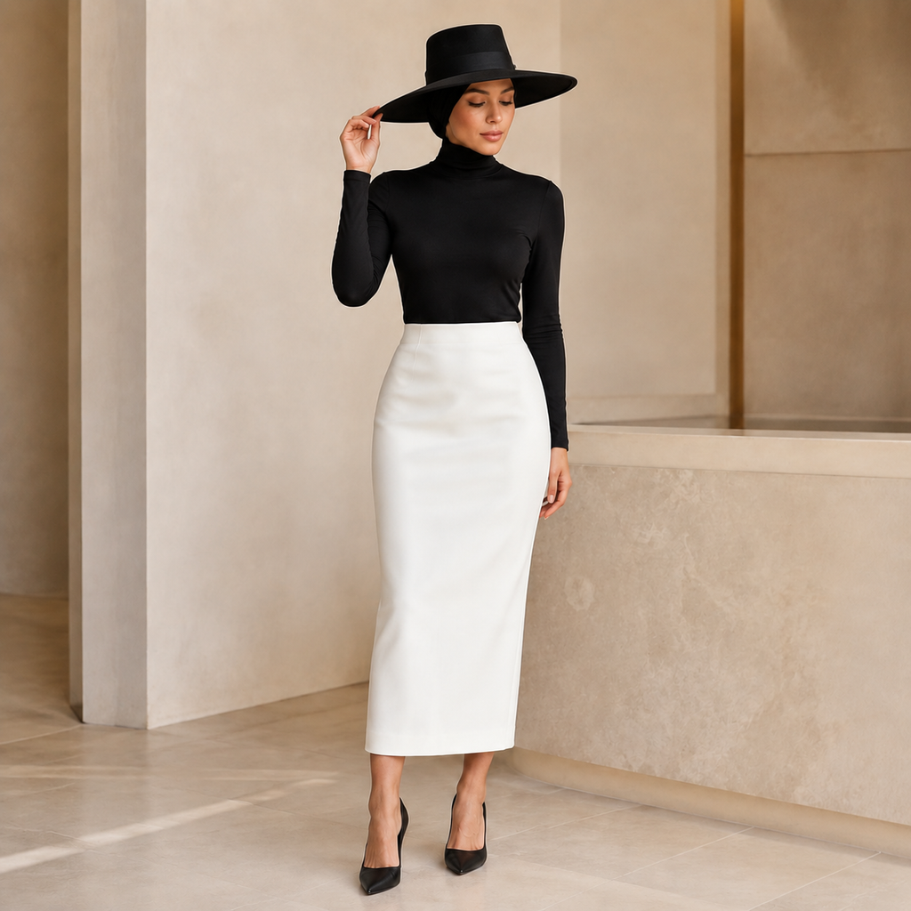 White Pencil Skirt