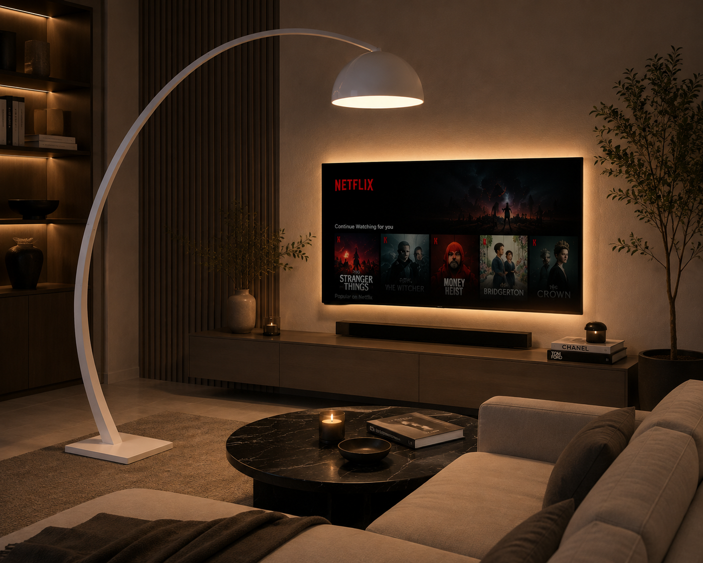 Modern Arc Floor Lamp – Minimalist Statement Lighting