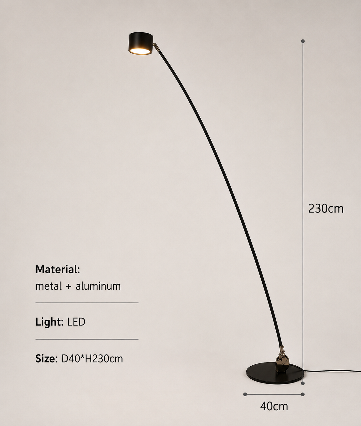 Sampei Floor Lamp Designer LED Vertical Light for Living Room & Bedroom